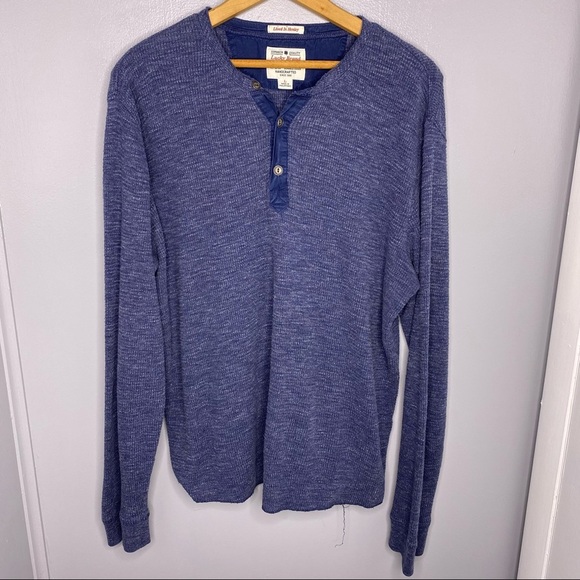 LUCKY BRAND Blue “Lived In” Henley Shirt - Picture 1 of 4